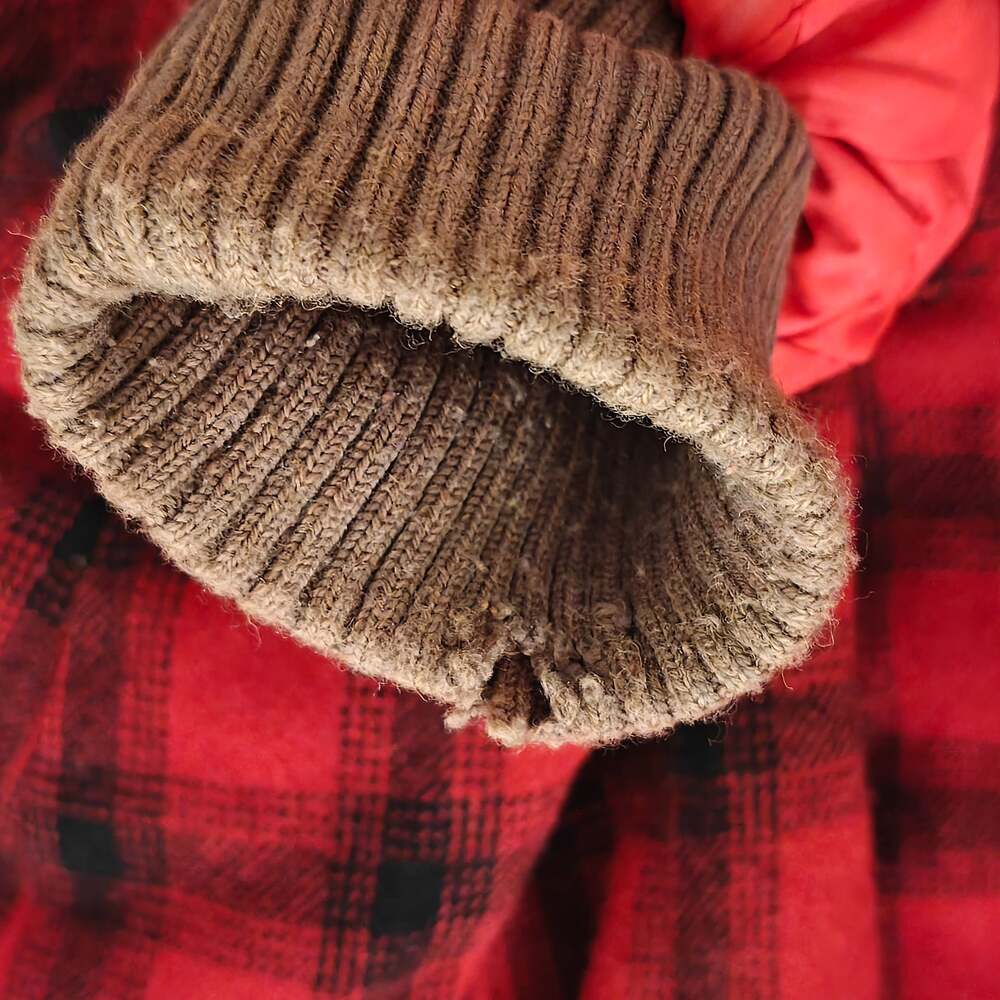 Vtg Woolrich 523 Mackinaw Cruiser Hunting Jacket Red Black Buffalo Plaid Size 42 - Picture 6 of 11